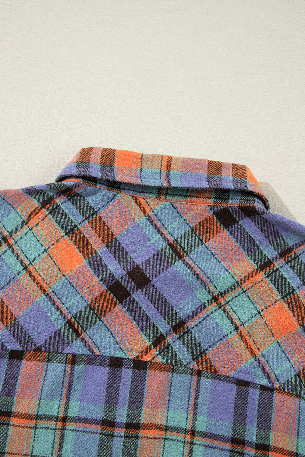 Plaid Print Drop Sleeve Loose Shirt