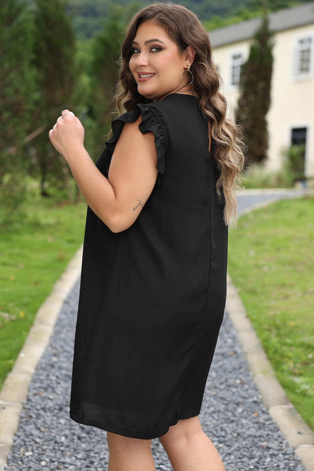 Ruffle Sleeve LBD