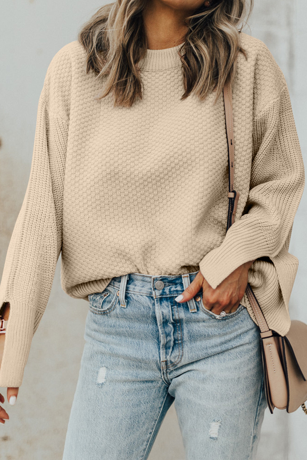 Textured Knit Sweater