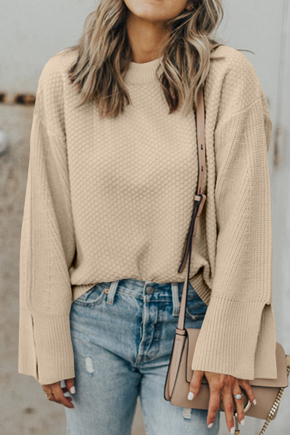 Textured Knit Sweater