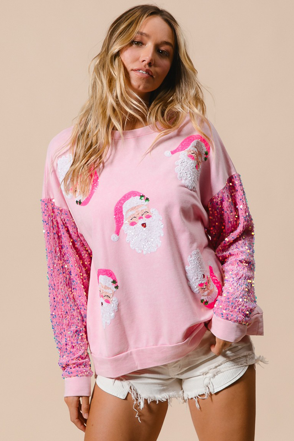 Sequin Santa Sweatshirt