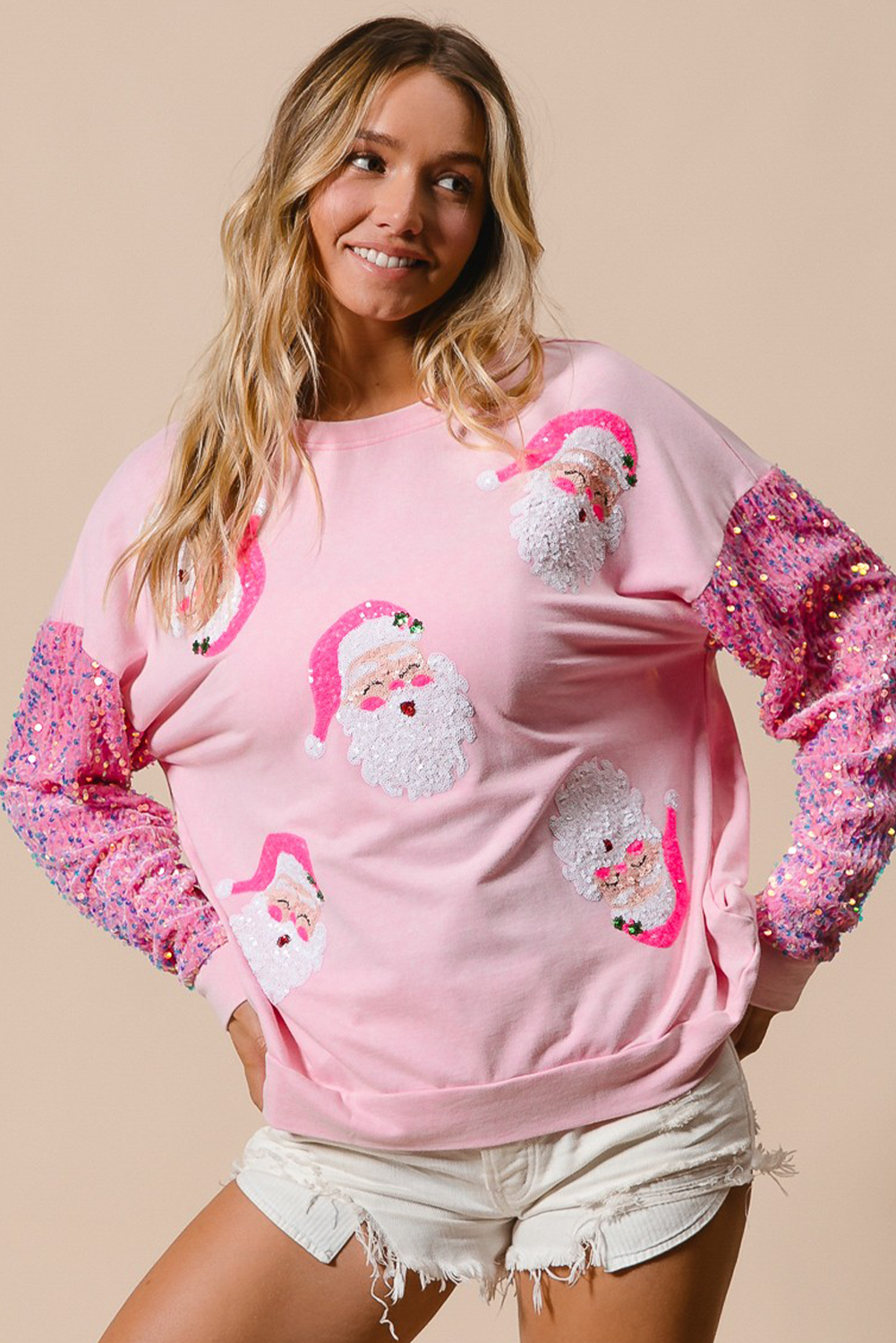 Sequin Santa Sweatshirt