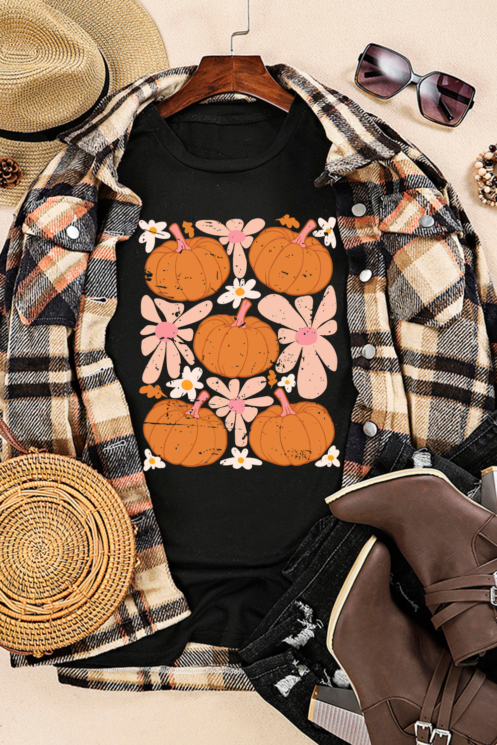 Pumpkin Flower Graphic Tee