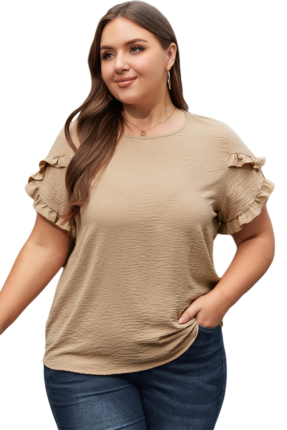 Everyday Ruffled Sleeve Top