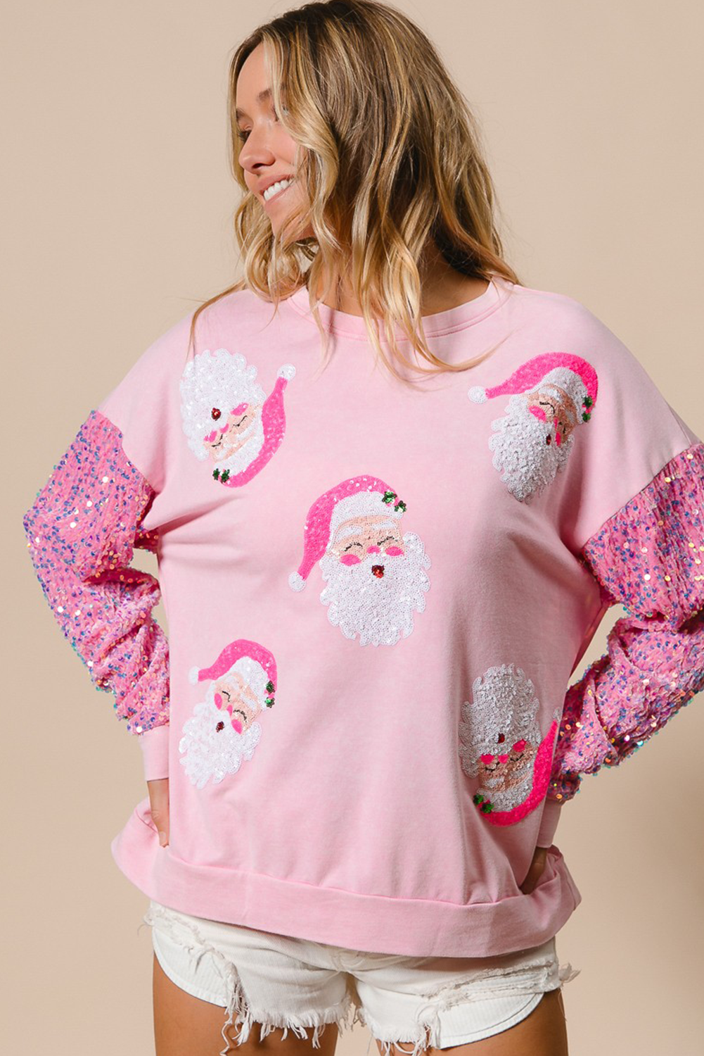 Sequin Santa Sweatshirt