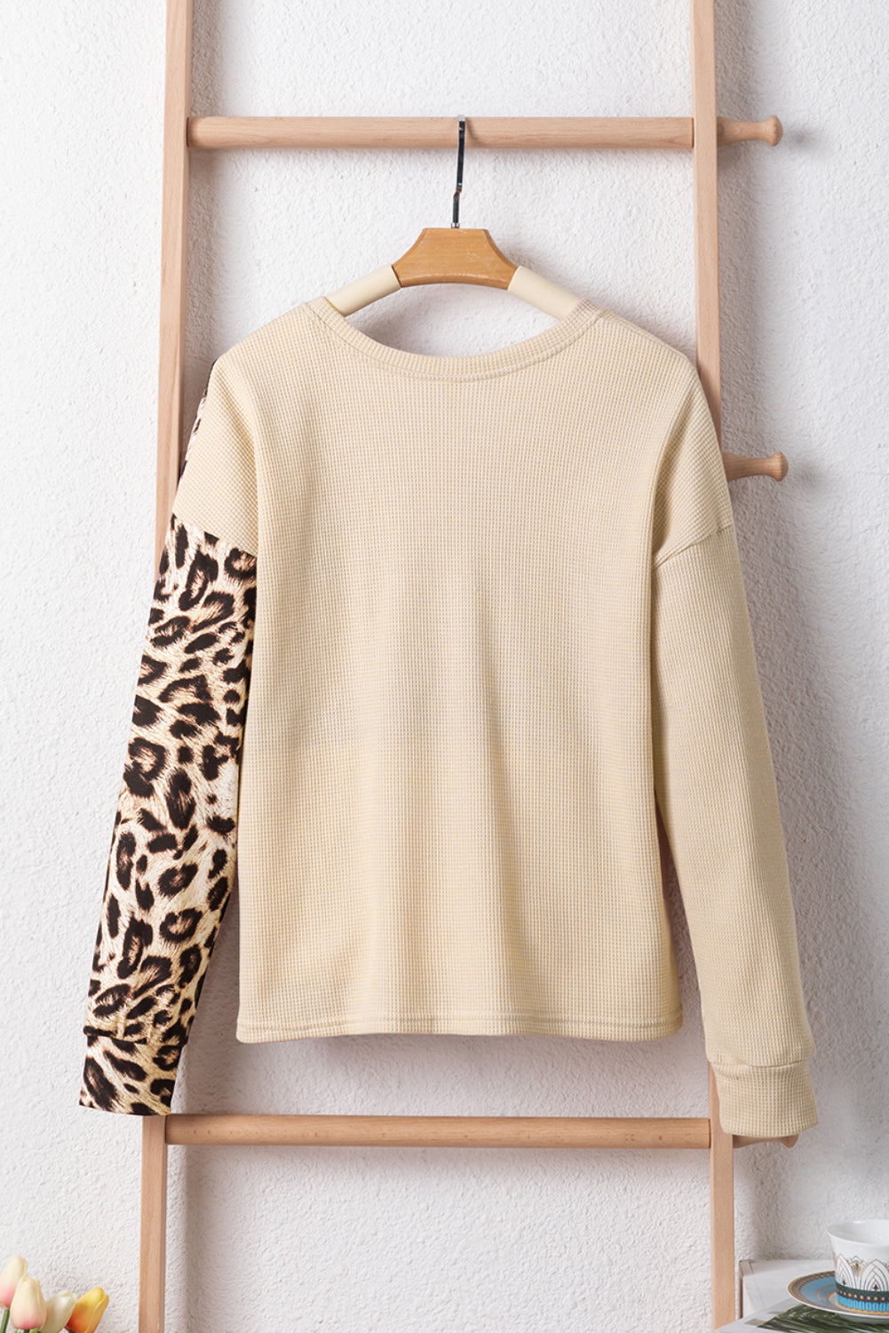 Waffle Knit Leopard Top