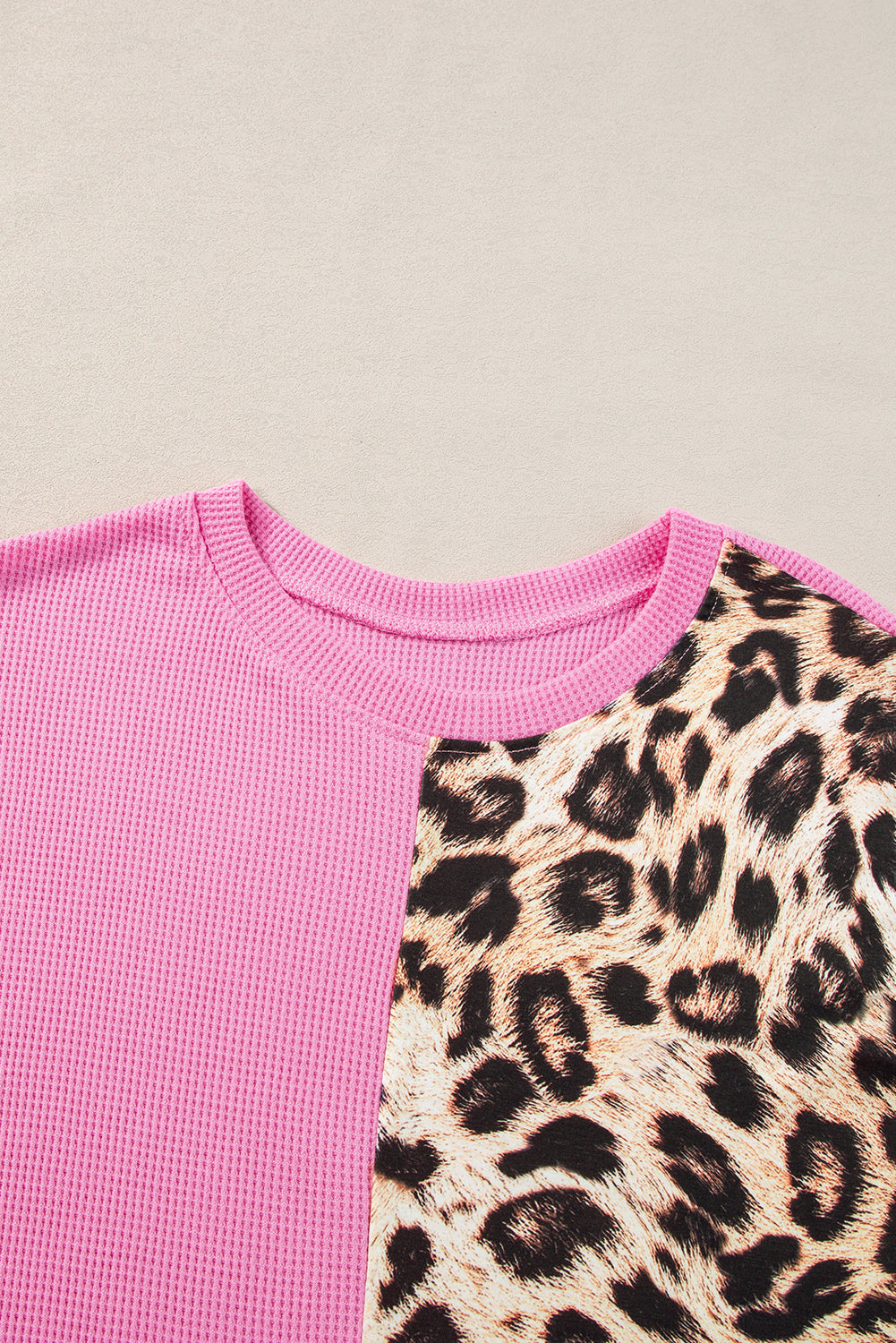 Waffle Knit Leopard Top