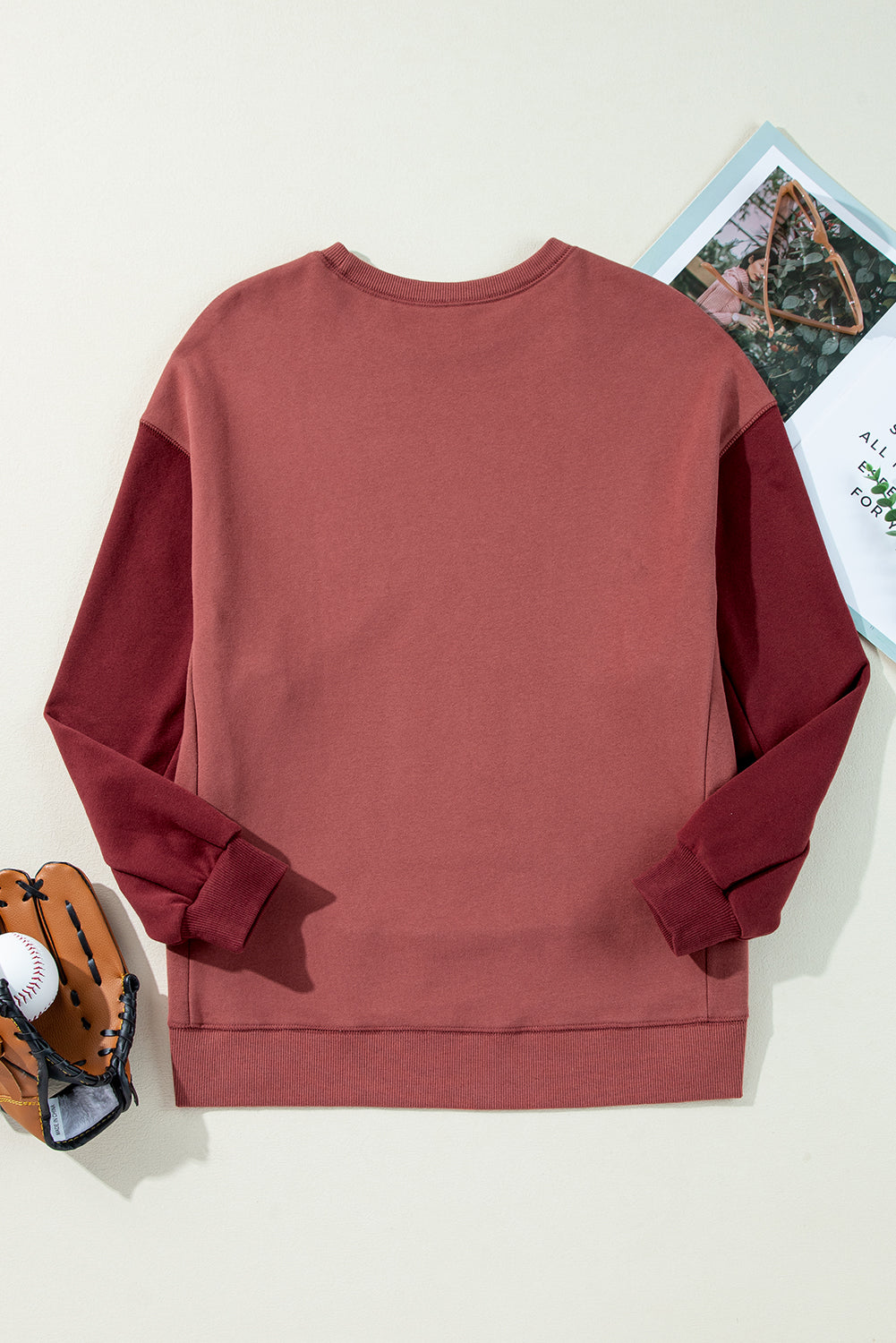 Two Tone Drop Shoulder Sweatshirt