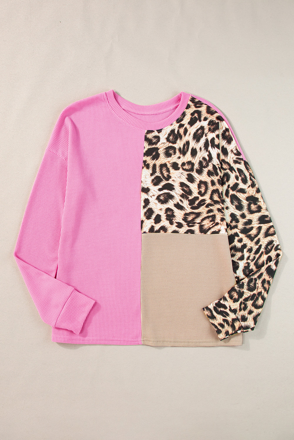 Waffle Knit Leopard Top