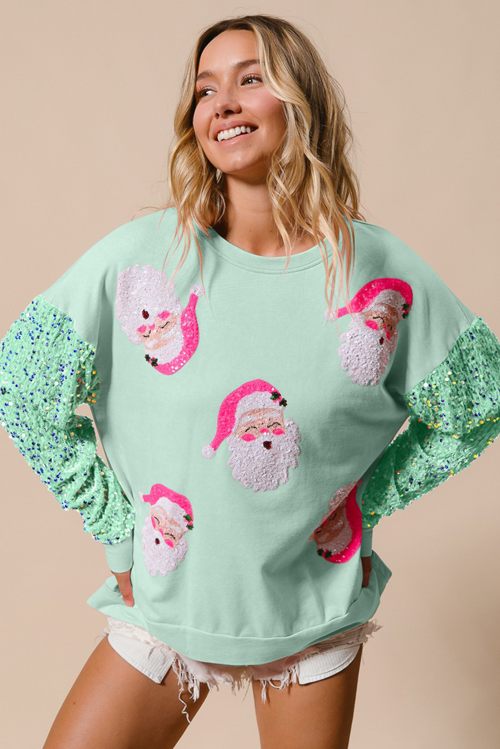 Sequin Santa Sweatshirt