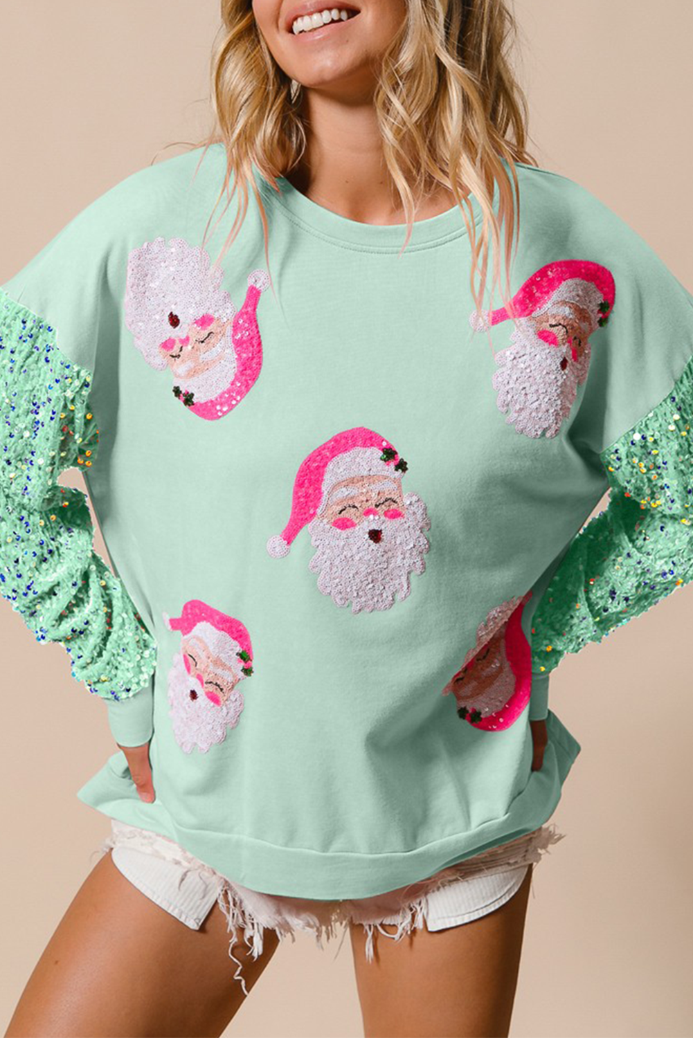 Sequin Santa Sweatshirt