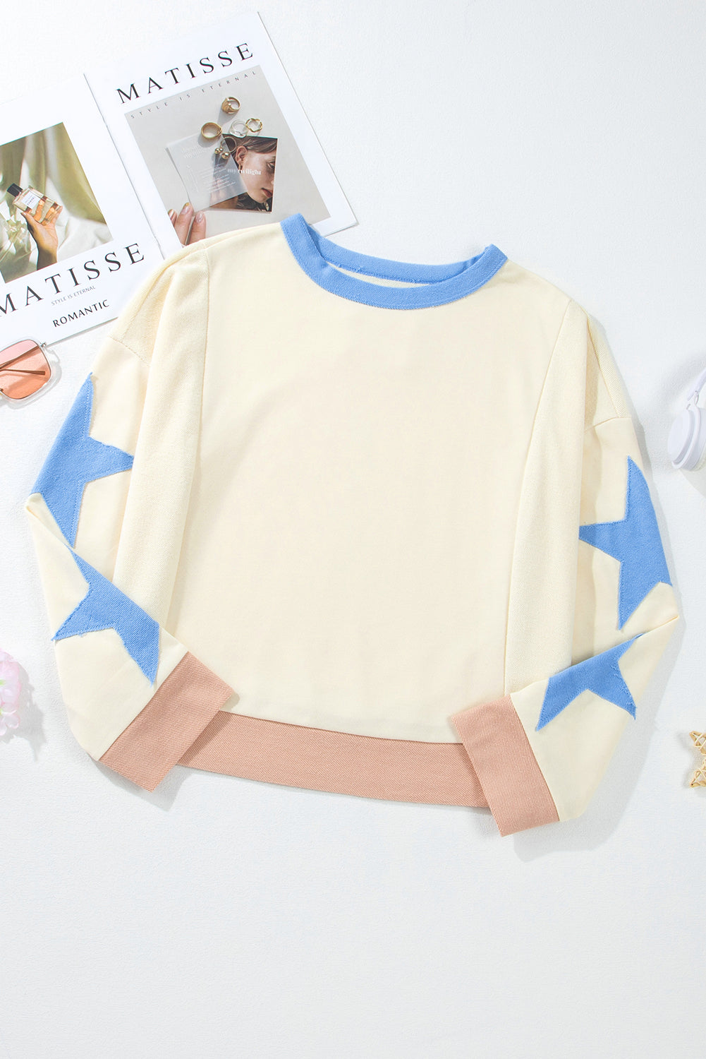 Star Sleeve Oversized Sweatshirt