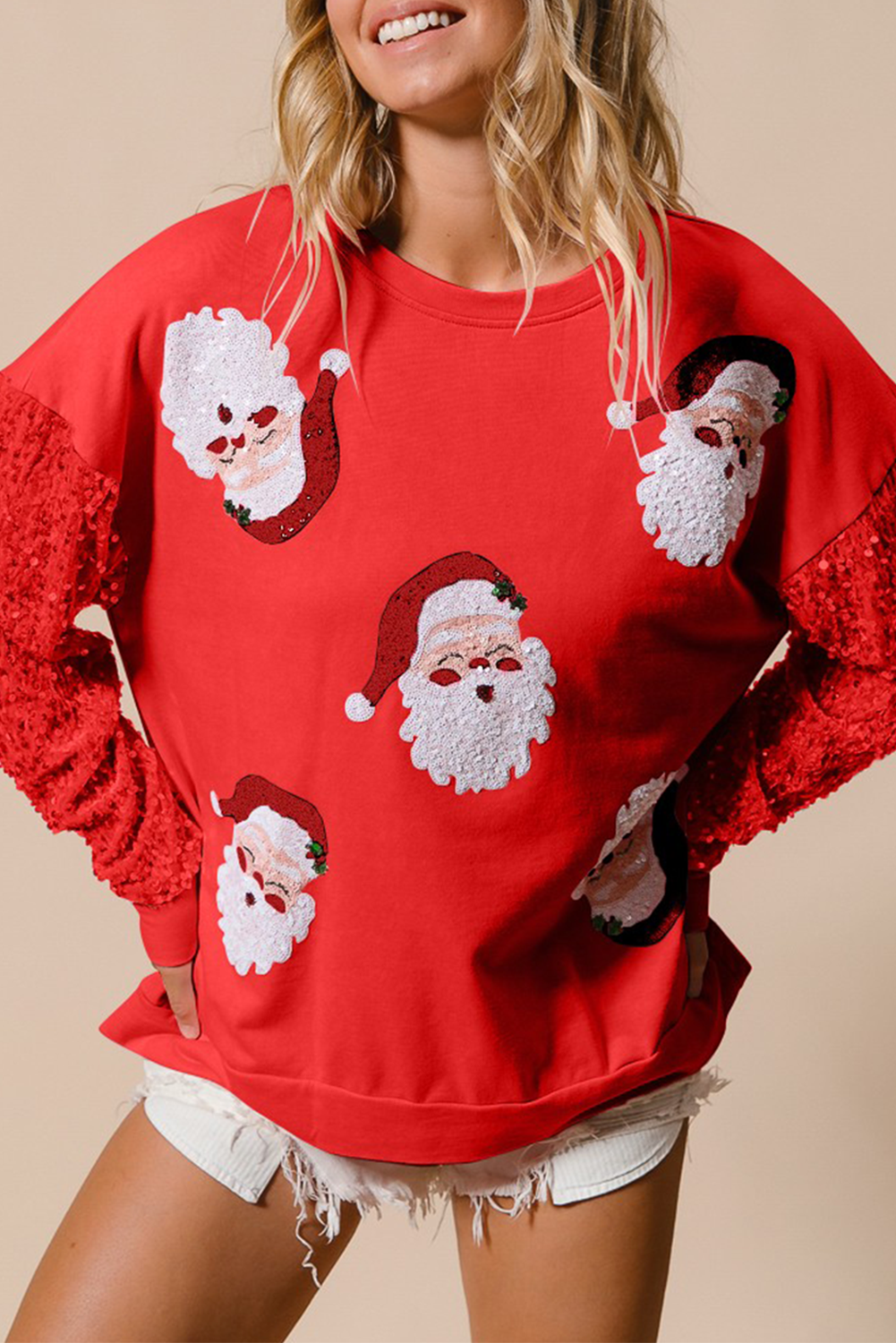 Sequin Santa Sweatshirt