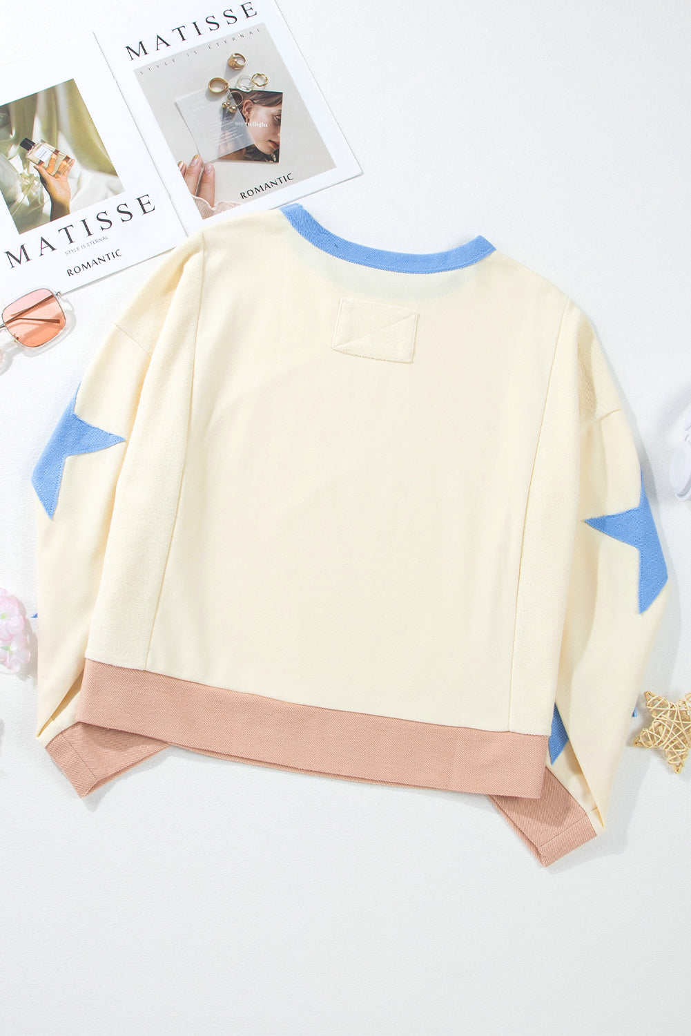 Star Sleeve Oversized Sweatshirt