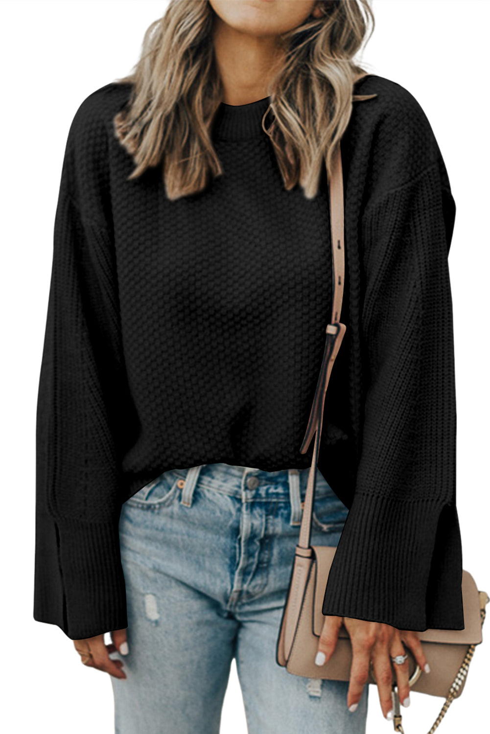 Textured Knit Sweater