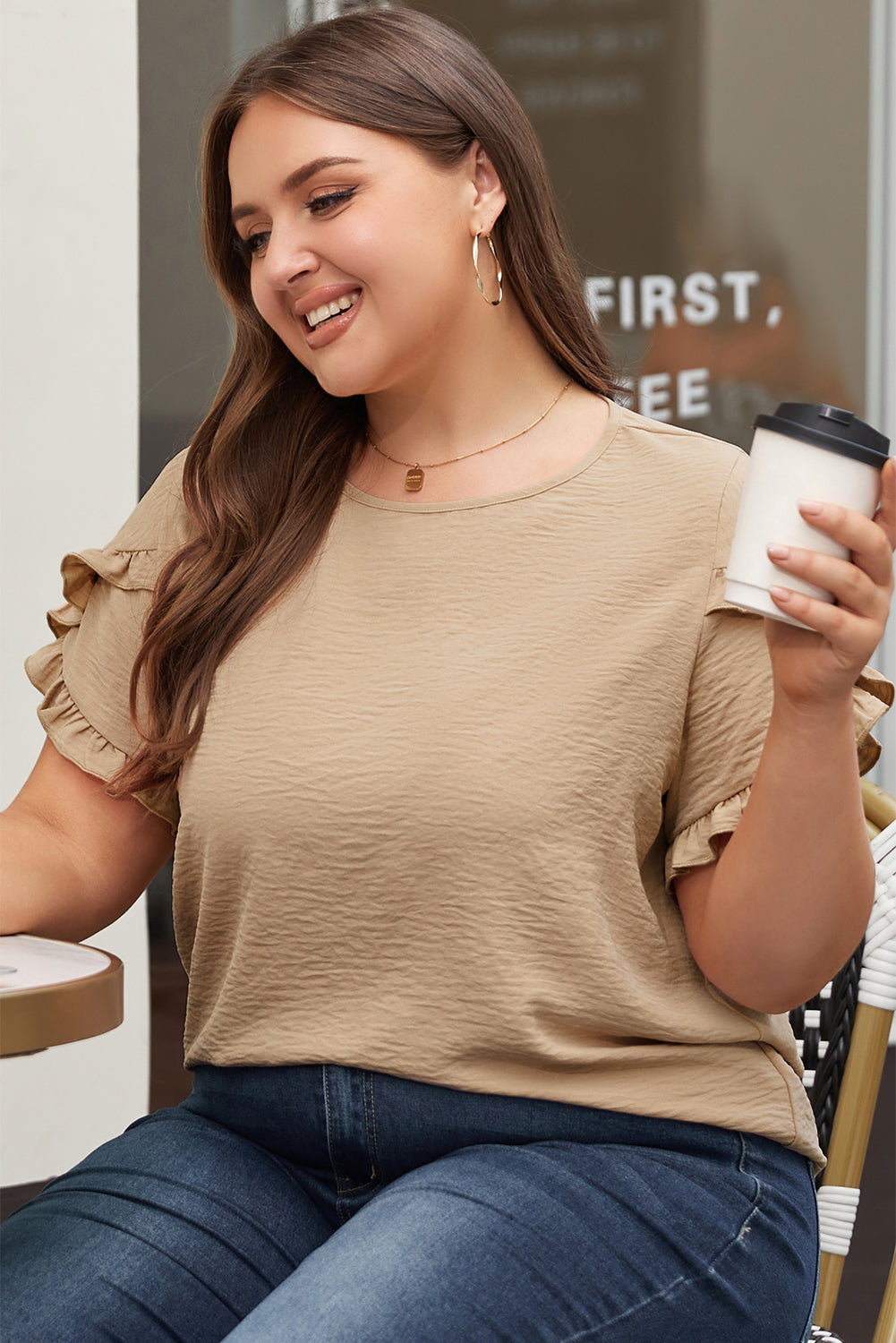 Everyday Ruffled Sleeve Top