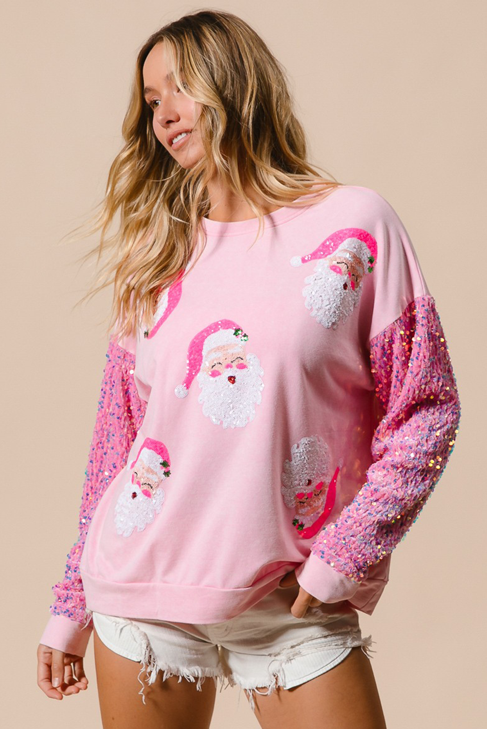 Sequin Santa Sweatshirt