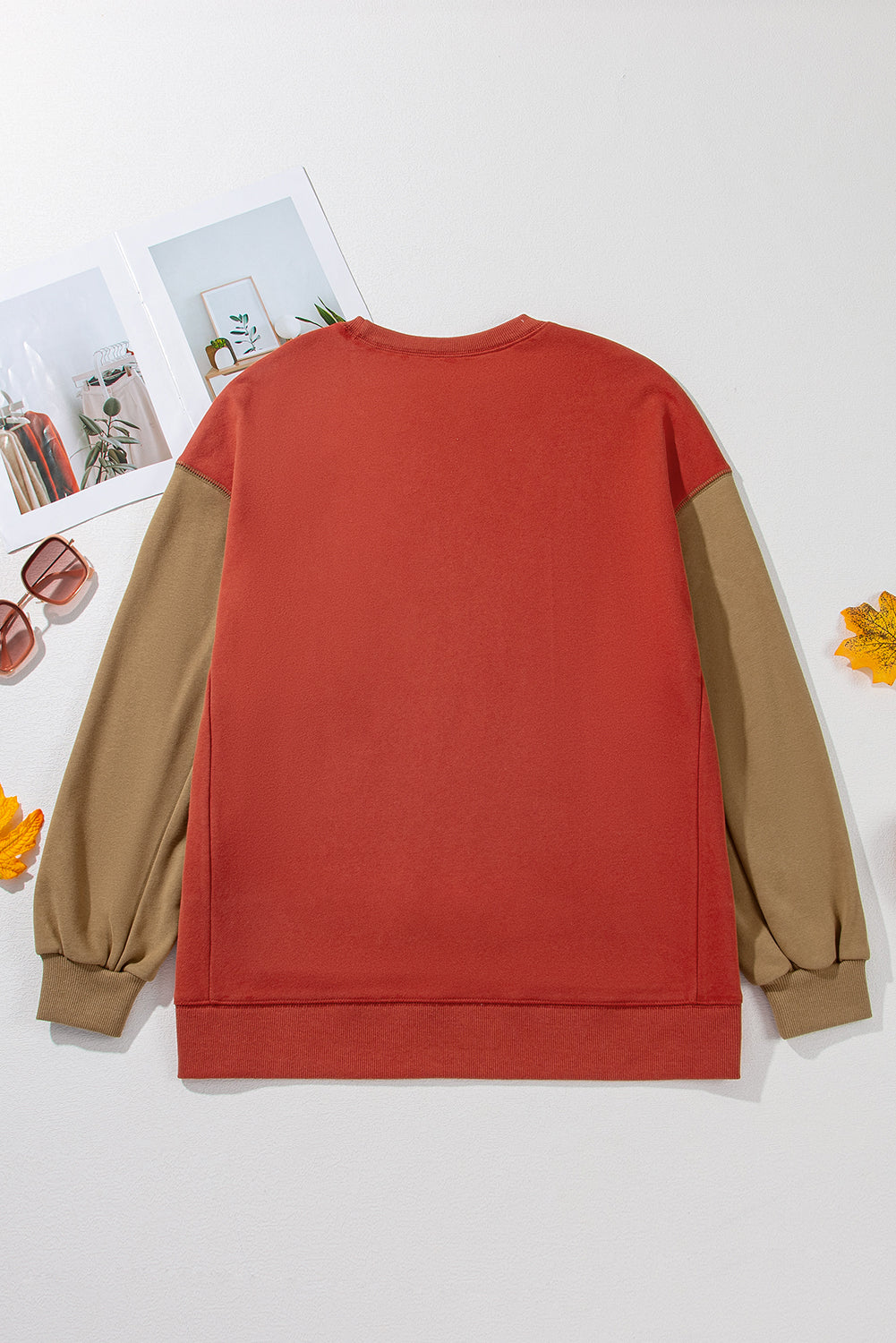 Two Tone Drop Shoulder Sweatshirt